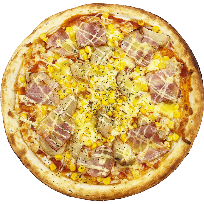 旨味ベーコンとじゃがコーンマヨピザ