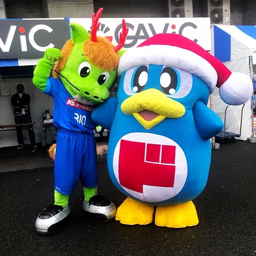 ドンペンと水戸ホーリーホックイベント MEGAドン・キホーテ勝田店出張店舗