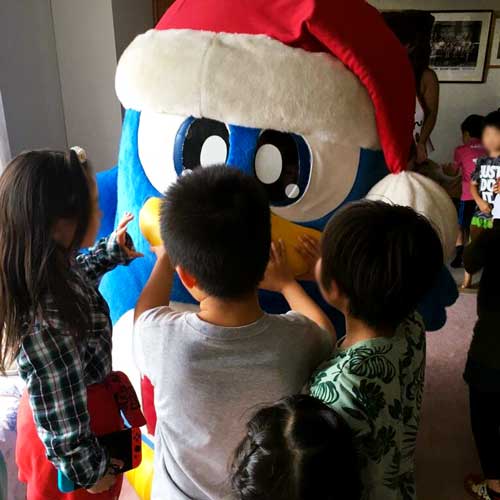 ドンペンと北海道胆振東部地震の被災地慰問