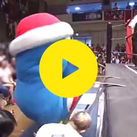 ドンペンと後楽園ホール ブラックアウトのPR活動