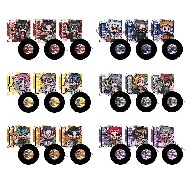 ヒプノシスマイク ミニキャラレコード風コースターセット【パーティーver.】
