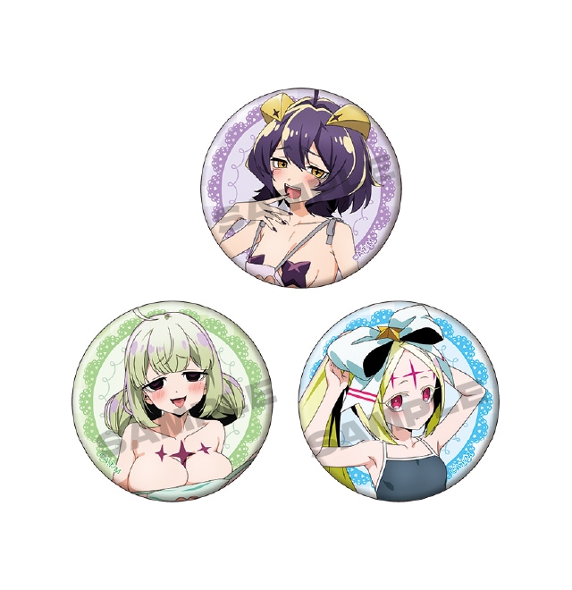 魔法少女にあこがれて 描き下ろし缶バッジセット【エプロンver.】 (全１種/３絵柄入り）　各1,320円(税込)