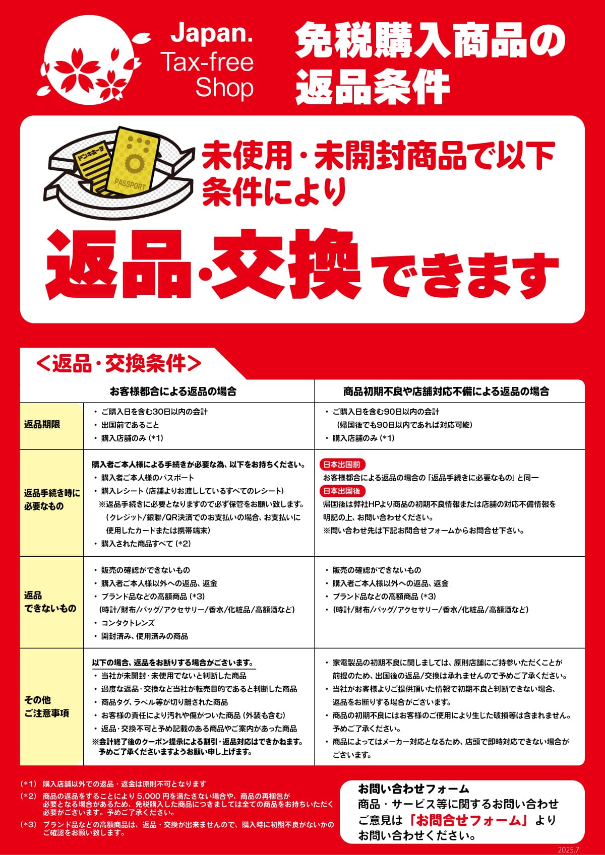 ドンキの返品・交換