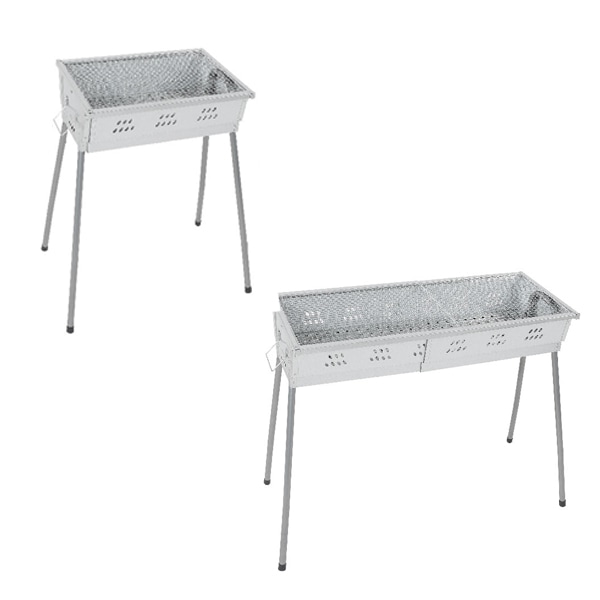 焼き面をスライドさせて広げられるBBQグリル