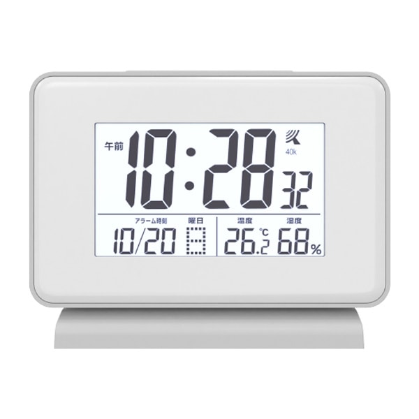 みんなが見やすい時計　角度調節付き広視野角デジタル電波時計　OZ-TDR009