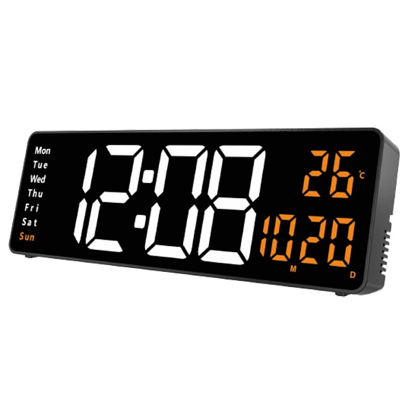 みんなが見やすい時計　置き掛け兼用LEDデジタル時計　OZ-WD011