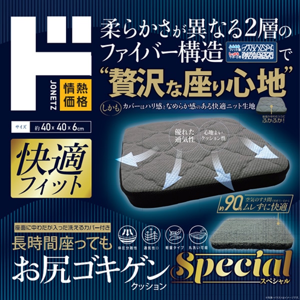 長時間座ってもお尻ゴキゲンクッションSpecial