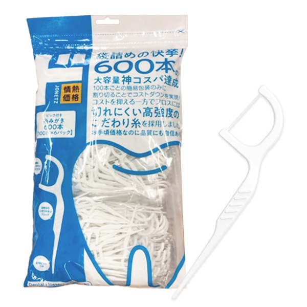 糸みがき超大容量600本入り（白）