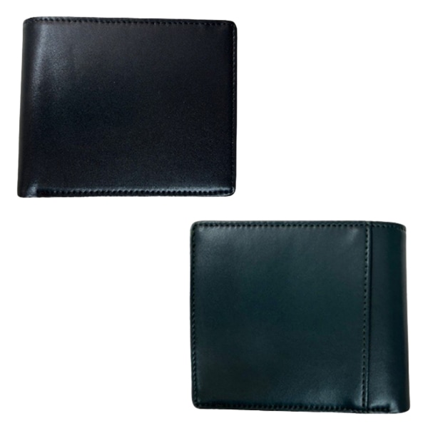 キズに強いコードバン風２つ折り財布