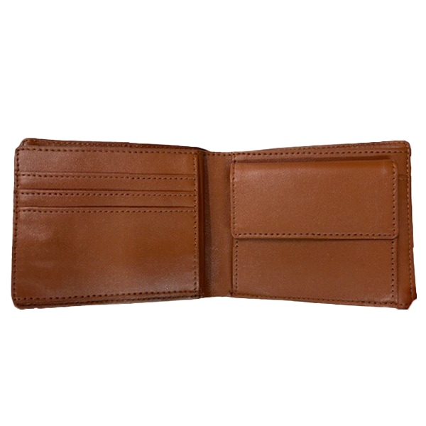 キズに強いコードバン風２つ折り財布