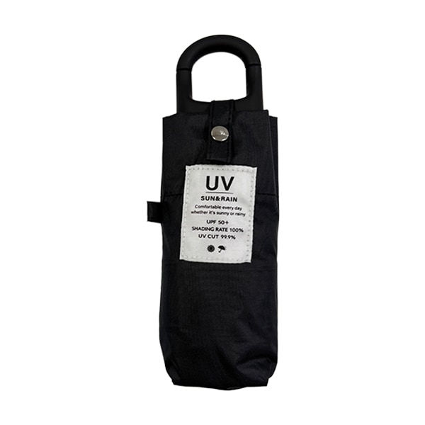 空から降るものを全部やっつける傘　カラビナ付きスリムタイプ 50cm