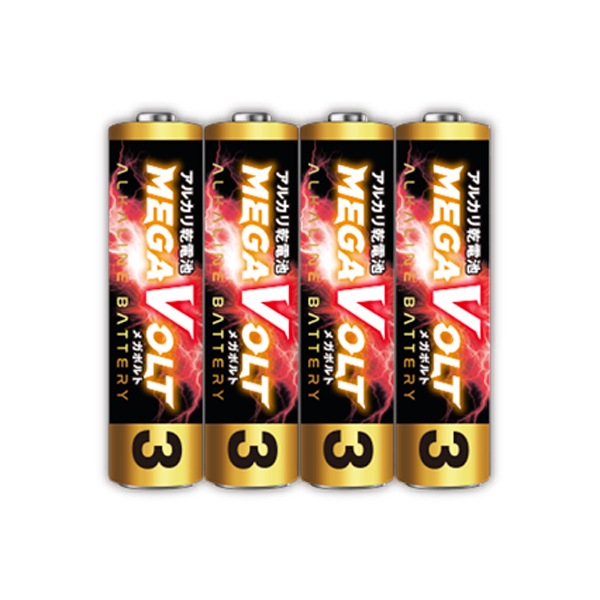 LR6 単3形アルカリ乾電池 MEGAVOLT 4本入
