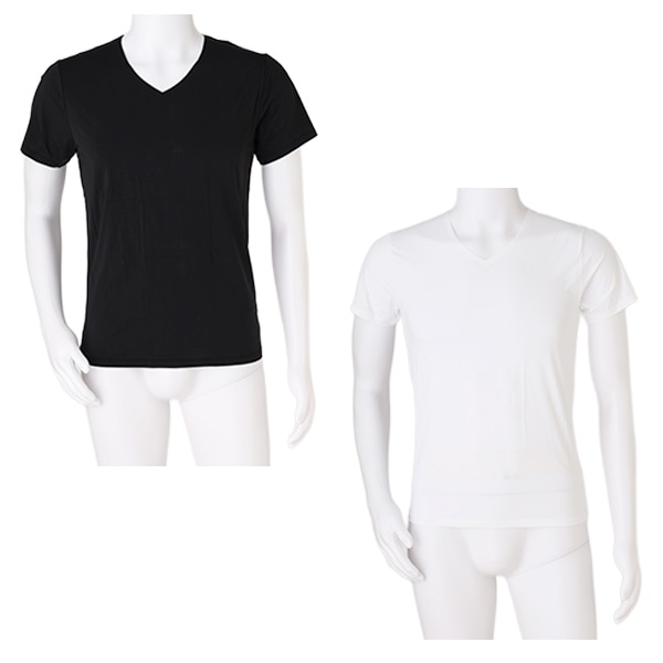 冷えとろインナー シームレス半袖Ｖネック